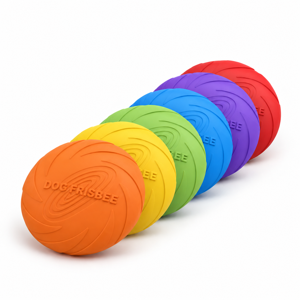 Frisbee en Caoutchouc Résistant – Jeu de Lancer Durable pour Toute la Famille